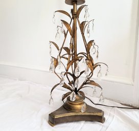 Vintage Gilded Tole Floor Lamp