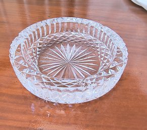 Cut Crystal Ashtray, Name On Bottom See Photo