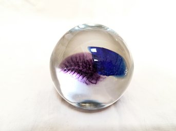 Vintage Italian Glass Paperweight, Possibly Venetian