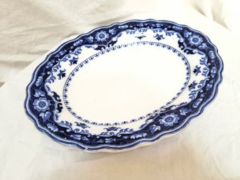 Myotts England Antique Blue And White Serving Plate/platter