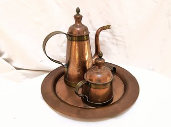 Vintage Teapot, Sugar Bowl And Tray