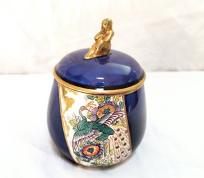 Wedgwood Small Covered Bowl With Peacock Motif