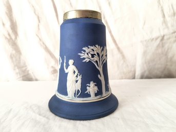 Older Wedgwood Vase With Metal Rim