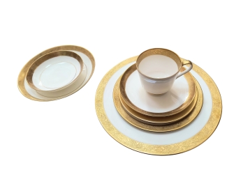 Complete 12 Piece Mikasa Bone China Dinnerware Set