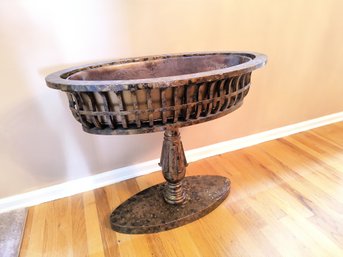 Large Planter With Pedestal Base