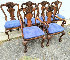 Elaborately Carved Set Of Vintage Dining Chairs