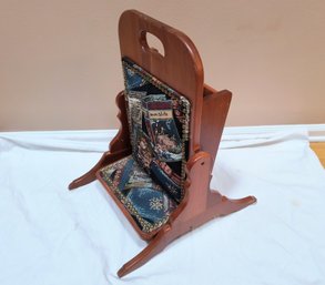 Magazine Rack With Upholstered Footrest