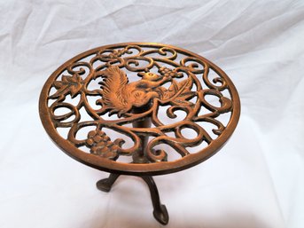 Vintage/antique Metal Plant Stand With Squirrel Design