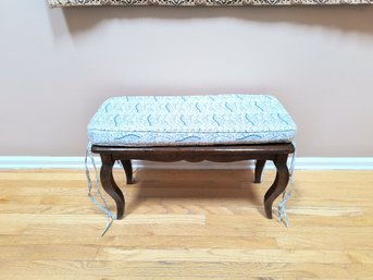 Wood Bench With Cushion