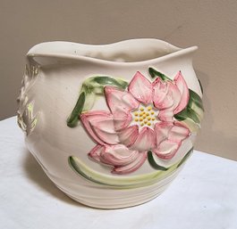 Hand-painted Vase/planter/cache Pot, Made In Portugal