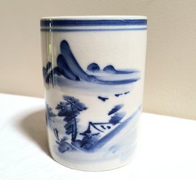 Blue And White Small Vase/pencil Holder/large Cup