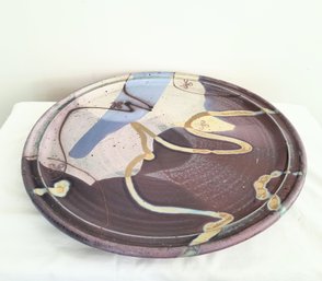 Large Signed Art Pottery Platter