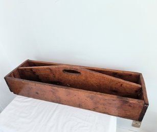 Large Antique Wood Tool Box