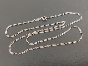 VINTAGE 14K WHITE GOLD 1mm LINK NECKLACE