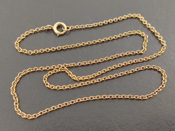 ANTIQUE 10K GOLD 2mm LINK NECKLACE