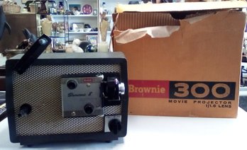 Vintage Brownie 300 Movie Projector #188N In Original Box         MBur/D5