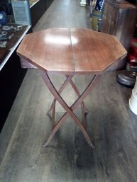 Vintage Wood Folding Octagon Shaped Table Is A Petite Addition For Your Space  MBur/CVBKB