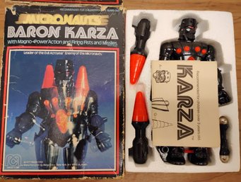 1977 Micronauts Baron Karza In Orig Box