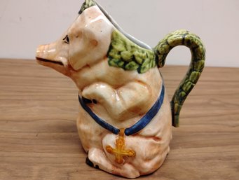 Made In Italy Very Sweet Small Figural Pig Pitcher Creamer - No Damage