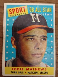 1958 Topps Eddie Matthews Baseball Card