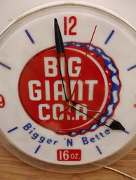 Vintage Big Giant Cola Soda Advertising Store Clock