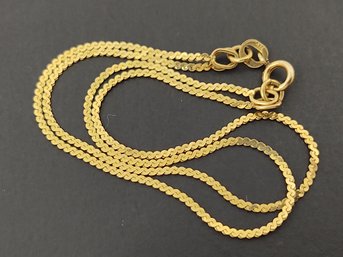 VINTAGE 14K GOLD DOUBLE FLAT CHAIN BRACELET