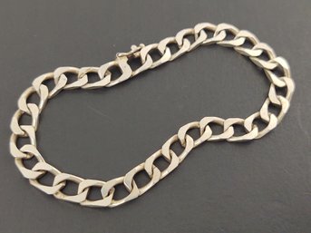 VINTAGE STERLING SILVER 7mm CUBAN LINK BRACELET