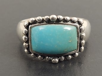 VINTAGE SOUTHWESTERN STERLING SILVER TURQUOISE RING