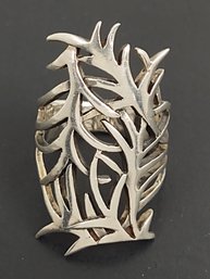 VINTAGE STERLING SILVER ABSTRACT TREE DESIGN RING