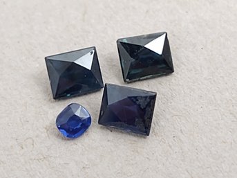 (4) LOOSE 1.40ctw BLUE SAPPHIRE GEMSTONES