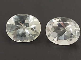 (2) LOOSE 6.3ctw OVAL AQUAMARINE GEMSTONES