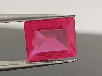 LOOSE 6.8ct EMERALD CUT RUBY GEMSTONE