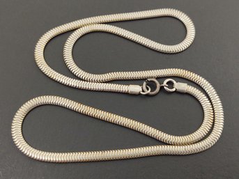 VINTAGE STERLING SILVER 3.5mm SNAKE CHAIN NECKLACE