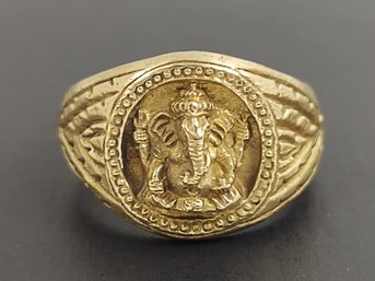 VINTAGE BRASS HINDU GOD GANESH RING