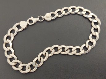 VINTAGE STERLING SILVER 8.5mm CUBAN LINK CHAIN BRACELET