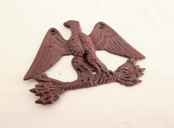 Small Vintage Painted Iron Eagle Plaque