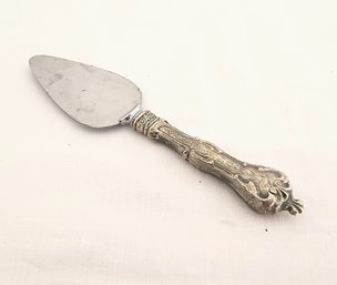 Antique Cake Server / Spatula With Sterling Handle