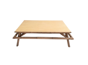 Mid-century Splay Leg Bamboo Coffee Table