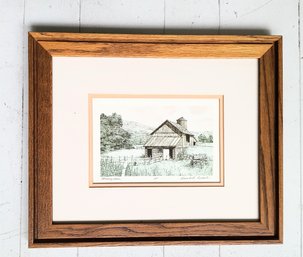 Lovely Farmhouse Print, Signed