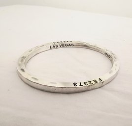 Stainless Steel Bangle Bracelet Made From Repurposed Ammunition