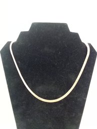 Large Necklace 14K Gold, Herringbone Design - 12.2 Grams - Lobster Clasp - 20 Inches SUZ