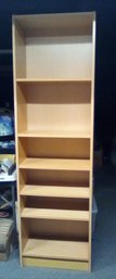 Bookshelf In Wood/composite Blonde Color With 5 Adjustable Shelves & Multiple Levels 212/SR