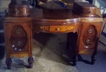 Antique Wood Vanity With Mirror & Bench      Mika/CV1