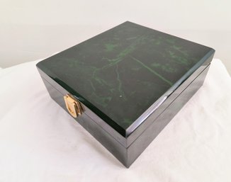 Box / Jewelry Box With Glossy Faux Stone Design