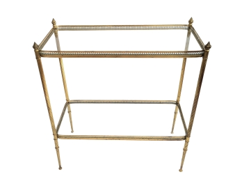 Poss. Maison Jansen Vintage Brass Petite Console Table/end Table/side Table