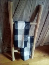 Bedroom Quilt Ladder - Light Wood - No Bark  (Kitchen)