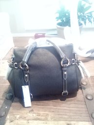 New & Unused Dooney & Bourke Black Leather Satchel. LR