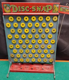 Early 1926 Tin Disc Flip Toy Game Or Gambling Device With Nice Graphics