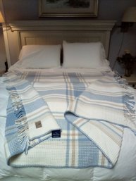 Brooks Brothers Soft Tasseled Blanket -8-1/2 X 7-1/4 Feet       (BR)