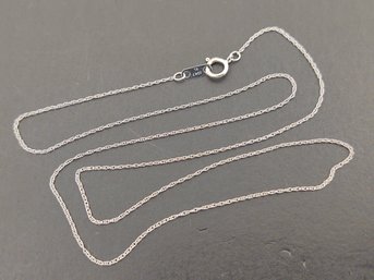 VINTAGE 10K WHITE GOLD 1mm DAINTY CHAIN NECKLACE